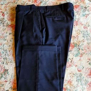 Nautica navy blue wool dress slacks. Cuffed.  42x30. Pleated.
